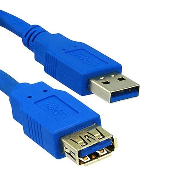 Cmple CMPLE 673-N USB 3.0 A Male to A Female Extension Gold Plated Cable- 1.5FT- Blue 673-N - main